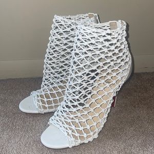 Christian Louboutin Corfu Heels - once worn but red paint still perfect
